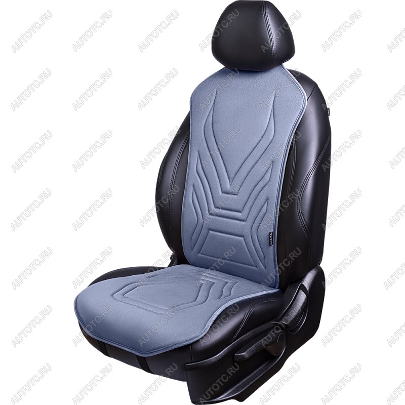 2 599 р. Накидка на сиденье (1 место Афины) ЛЮКС ст АЛЬБИОН Lord Autofashion   (серо-голубой, строчка серо-голубая)  с доставкой в г. Керчь