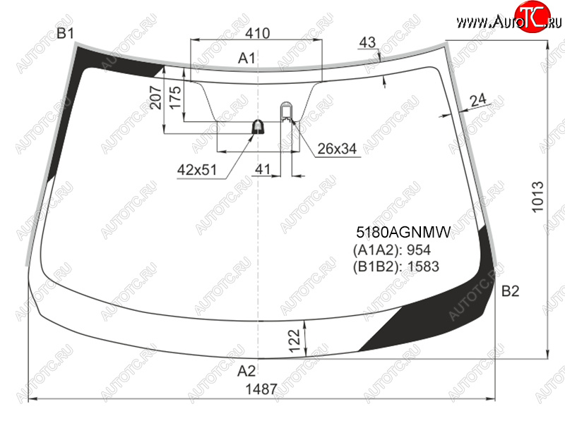 8 499 р. Стекло лобовое (Датчик дождя Молдинг) Mazda 6 12- FUYAO 5180AGNMW  с доставкой в г. Керчь