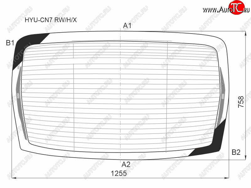 10 999 р. Стекло заднее (Цвет зеленый Обогрев Антенна) Hyundai Elantra 20-23 XYG HYU-CN7 RW/H/X  с доставкой в г. Керчь