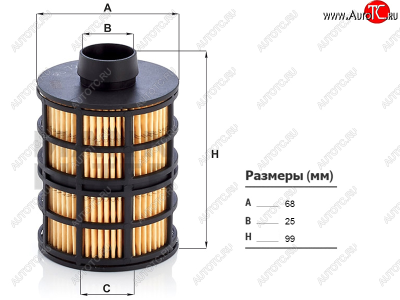 1 539 р. Фильтр топливный FIAT DUCATO 06- CITROEN JUMPER 06- PEUGEOT BOXER 06- MANN PU723X  с доставкой в г. Керчь