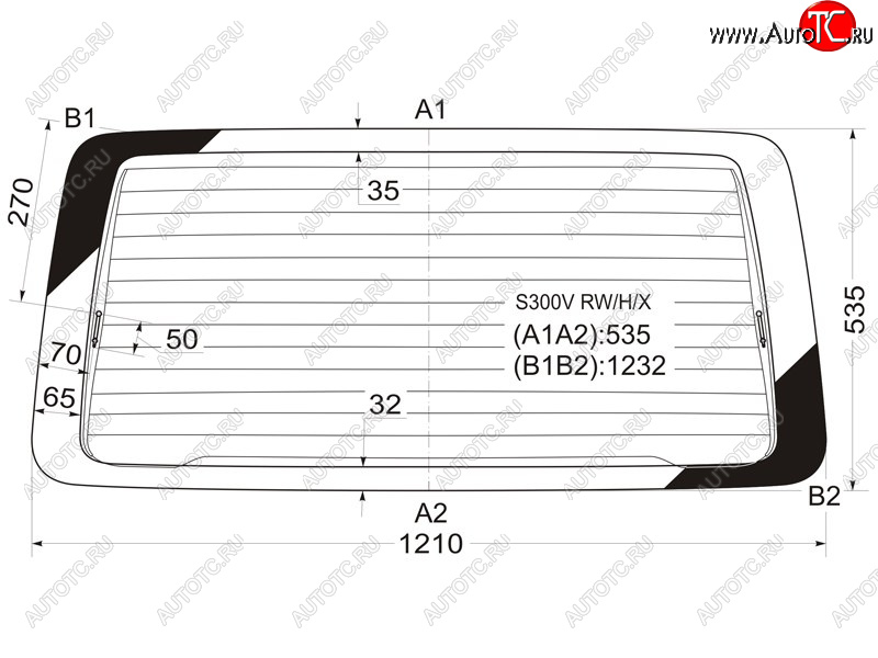 6 599 р. Стекло заднее (Цвет зеленый Обогрев) Daihatsu Atrai 05-21  Hijet 04-21 XYG S300V RW/H/X  с доставкой в г. Керчь