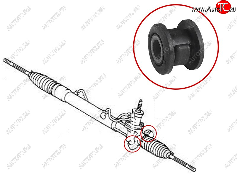 200 р. Сайлентблок рулевой рейки TOYOTA VITZYARIS 99-05IST 02-07BB 00-05 SAT ST-44250-52130B  с доставкой в г. Керчь