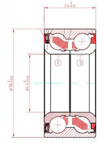1 349 р. Подшипник передней ступицы HONDA CIVIC FKFDFN 06- SAT ST-44300-SNA-951  с доставкой в г. Керчь. Увеличить фотографию 1