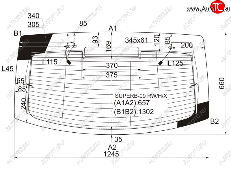 11 999 р. Стекло заднее (Цвет зеленый Обогрев Антенна) Skoda Superb 08-15 XYG SUPERB-09 RW/H/X  с доставкой в г. Керчь