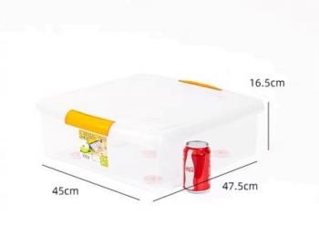 2 929 р. Короб для хранения IRIS THIN BOX 35л, прозрачный  ug-475o  с доставкой в г. Керчь. Увеличить фотографию 3