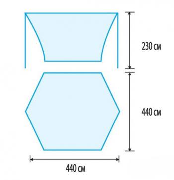 4 549 р. Тент Tramp Lite Tent blue, синий  tlt-036  с доставкой в г. Керчь. Увеличить фотографию 2