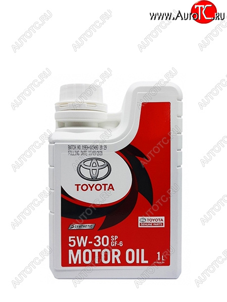 1 059 р. Масло моторное TOYOTA (пластиковая канистра) 5W-30 SPGF-6A 1Л (Синтетика) ОАЭ TOYOTA 08880-84131  с доставкой в г. Керчь