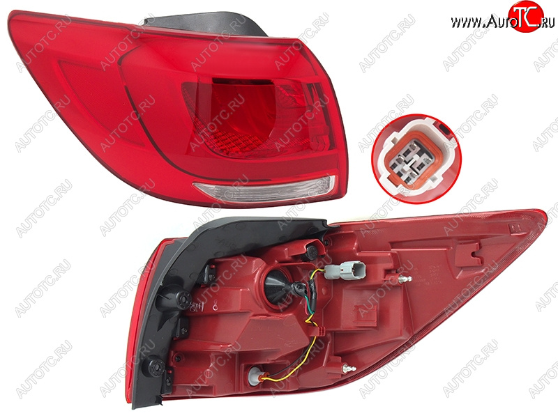 14 899 р. Фонарь задний левый (внешний, LED) SAT  KIA Sportage  3 SL (2014-2016) рестайлинг  с доставкой в г. Керчь