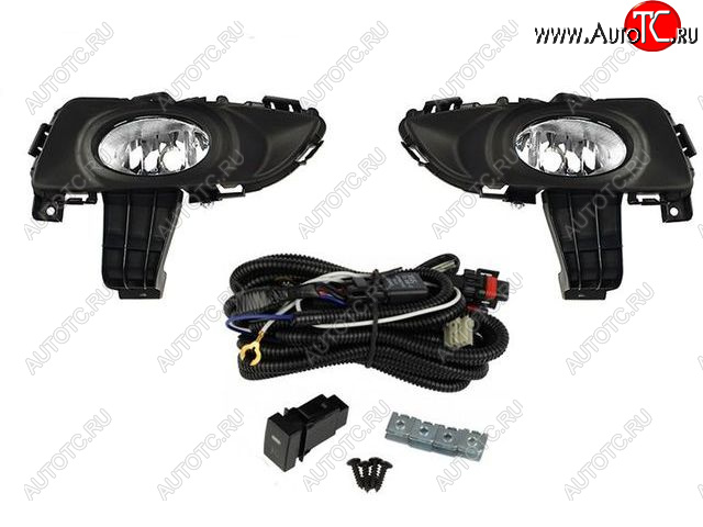 5 199 р. Комплект противотуманных фар (с проводкой, рамкой) BodyParts Mazda 3/Axela BK дорестайлинг седан (2003-2006)  с доставкой в г. Керчь