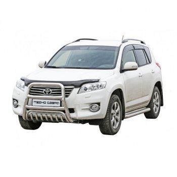 Передок с дополнительной защитой двигателя d63.5, Техно Сфера Toyota RAV4 ( XA10,  CA20,  XA30,  XA40) (1997-2019) 5 дв. рестайлинг, 3 дв. рестайлинг, 5 дв. 1-ый рестайлинг, 5 дв. удлиненный 1-ый рестайлинг, 5 дв. 2-ой рестайлинг, 5 дв. удлиненный 2-ой рестайлинг (Нержавейка)