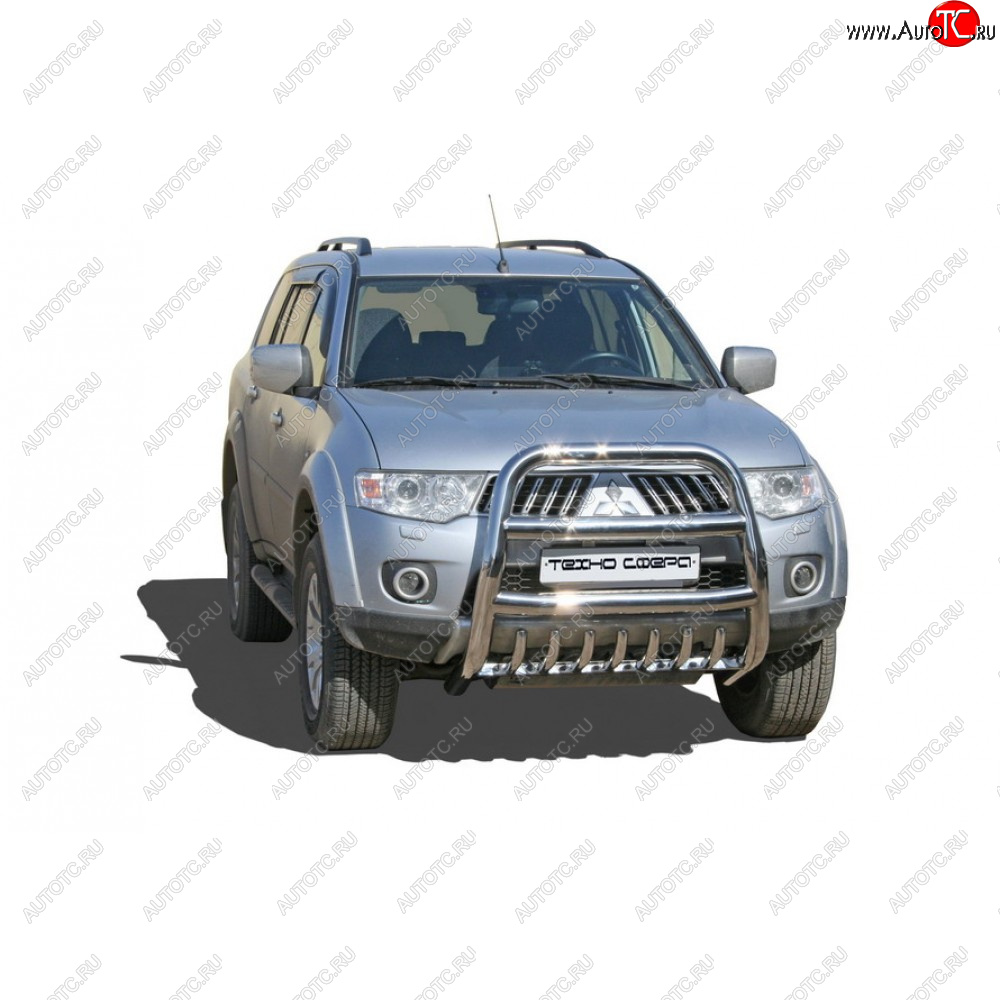 44 899 р. Передок высокий с защитой двигателя d63, Техно Сфера  Mitsubishi Pajero Sport  PB (2008-2017) дорестайлинг, рестайлинг (Нержавейка)  с доставкой в г. Керчь