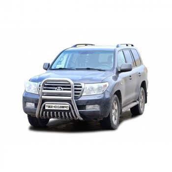 Передок с полимерным покрытием d63.5, Техно Сфера Toyota Land Cruiser  200 (2007-2021) дорестайлинг, 1-ый рестайлинг, 2-ой рестайлинг