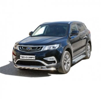 Защита передатруба двойная с полимерным покрытием d51, Техно Сфера Geely Atlas  NL3 (2016-2022)