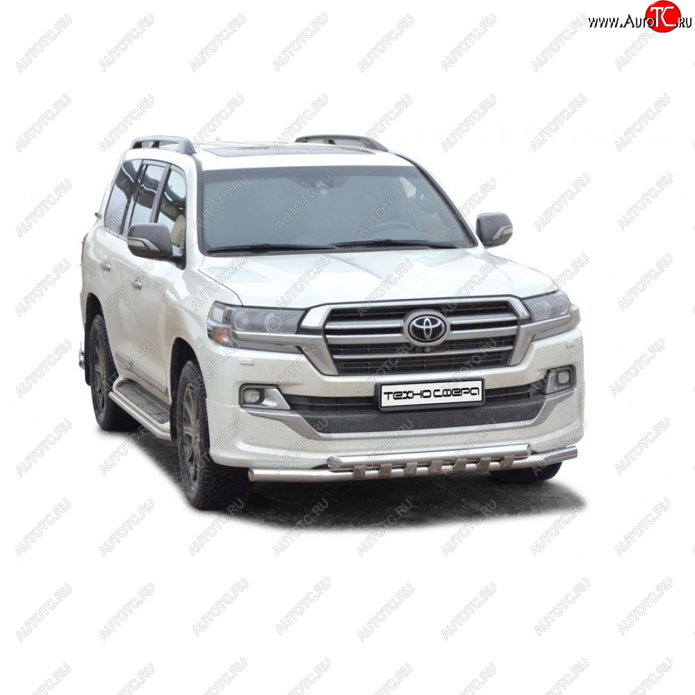 12 699 р. Защита переда труба двойная нержавейка d63,5 Техно Сфера Toyota Land Cruiser 200 (2015-2021) 2-ой рестайлинг (Нержавейка) с доставкой в г. Керчь Увеличить фотографию 1 12 699 р. Защита переда труба двойная нержавейка d63,5 Техно Сфера Toyota Land Cruiser 200 (2015-2021) 2-ой рестайлинг (Нержавейка) с доставкой в г. Керчь