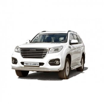Защита переда труба нержавейка d63.5, Техно Сфера Haval H9 (2015-2021) дорестайлинг, 1-ый рестайлинг, 2-ой рестайлинг (Нержавейка)