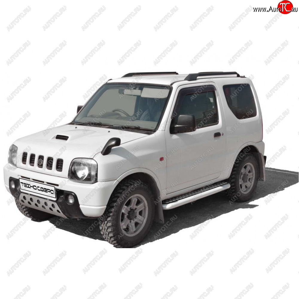 27 899 р. Защита порогов с алюминиевым листом нержавейка d63,5, Техно Сфера  Suzuki Jimny ( JB23/JB43,  JB64) - Jimny Sierra  JB74 (Нержавейка)  с доставкой в г. Керчь