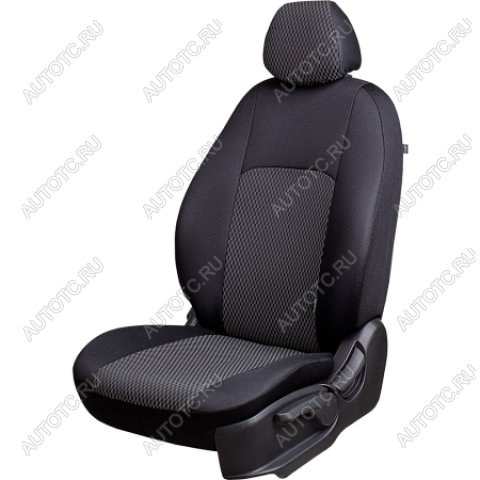 6 649 р. Комплект чехлов для сидений (РЗСиС 40/60 ЗГ Жаккард) Дублин Lord Autofashion  Renault Fluence - Megane ( универсал,  седан,  хэтчбэк 5 дв.,  купе 3 дв.) (черный, вставка Прямоугольник черная)  с доставкой в г. Керчь