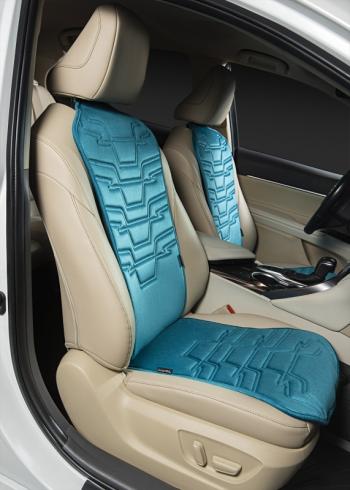 2 599 р. Накидка на сиденье (1 место Афины) ЛЮКС ст ФОРТ Lord Autofashion   (бирюзовый, строчка темно-бирюзовая)  с доставкой в г. Керчь. Увеличить фотографию 3