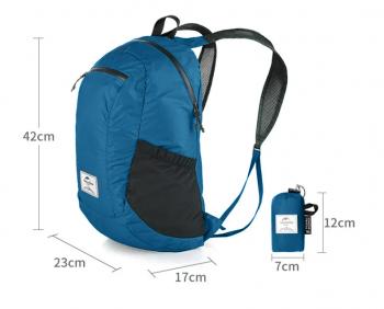 1 619 р. Рюкзак Naturehike 18L, голубой  nh17a012-b-bl  с доставкой в г. Керчь. Увеличить фотографию 2
