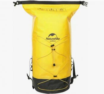 3 839 р. Рюкзак туристический Naturehike 30 л, ПВХ, желтый  nh21fsb04-y30l  с доставкой в г. Керчь. Увеличить фотографию 6