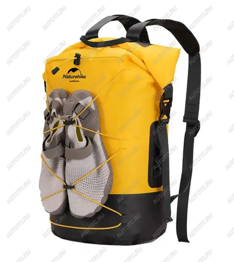 3 839 р. Рюкзак туристический Naturehike 30 л, ПВХ, желтый  nh21fsb04-y30l  с доставкой в г. Керчь