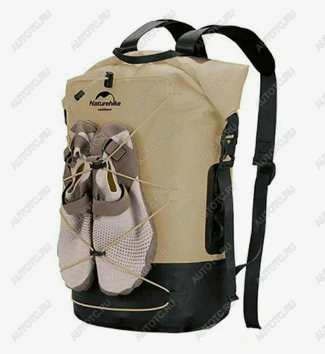 3 999 р. Рюкзак туристический Naturehike 30 л, ПВХ, хаки  nh21fsb04-kh30l  с доставкой в г. Керчь