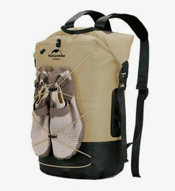 Рюкзак туристический Naturehike 40 л, ПВХ, хаки  nh21fsb04-kh40l