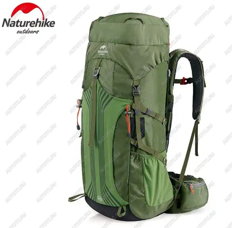 11 639 р. Рюкзак туристический Naturehike 55 л, зеленый  nh16y020-q-dgr  с доставкой в г. Керчь