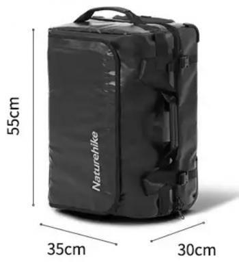 7 239 р. Сумка дорожная Naturehike, с колесами, 55х35х30 см, черная  nh21lx002-bl22  с доставкой в г. Керчь. Увеличить фотографию 7