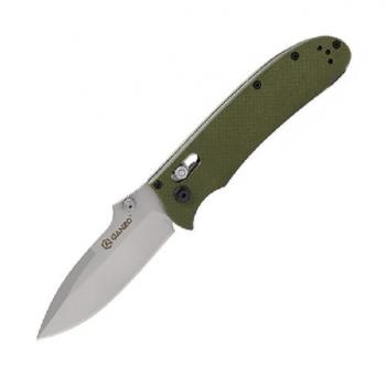 Нож GANZO 704, с клипсой, длина клинка 86 мм, сталь 440С, зелёный  g704-gr