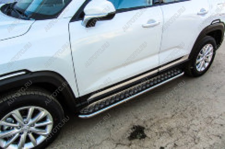 19 499 р. Защита порогов d57 с листом (2WD) Slitkoff Haval Jolion дорестайлинг (2020-2024) (нержавейка полированная)  с доставкой в г. Керчь