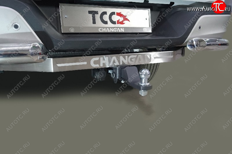 26 999 р. Фаркоп (тягово-сцепное устройство) ТСС Тюнинг  Changan Hunter Plus (2022-2025) пикап (оцинкованный, шар E нержавейка, надпись Changan)  с доставкой в г. Керчь
