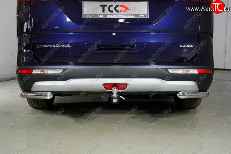 16 399 р. Фаркоп (тягово-сцепное устройство) ТСС Тюнинг KIA Carnival KA4 минивэн дорестайлинг (2020-2023) (оцинкованный, шар E)  с доставкой в г. Керчь