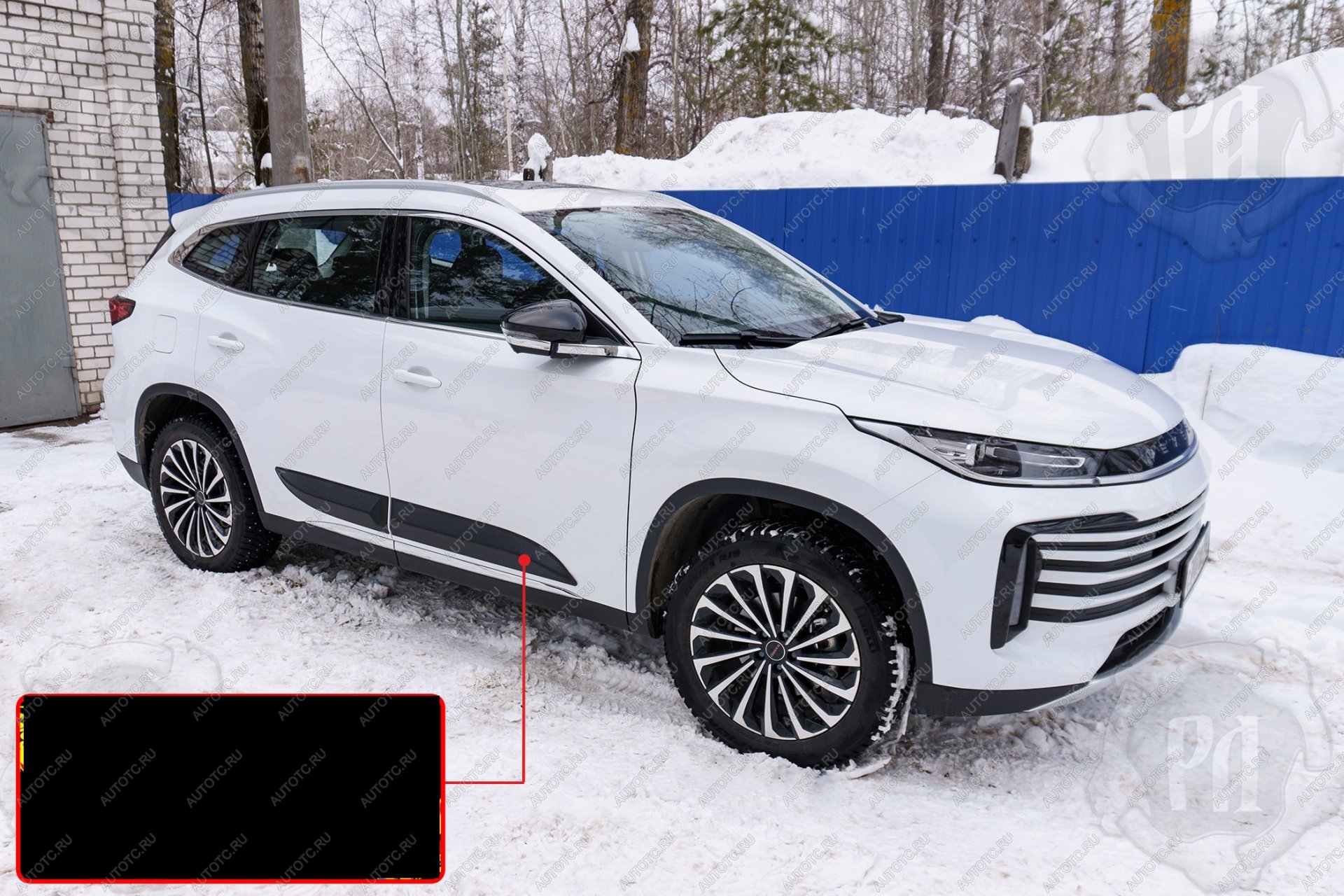 1 079 р. Молдинг двери передний правый Русская Артель EXEED TXL  дорестайлинг (2020-2021) (глянец под покраску)  с доставкой в г. Керчь