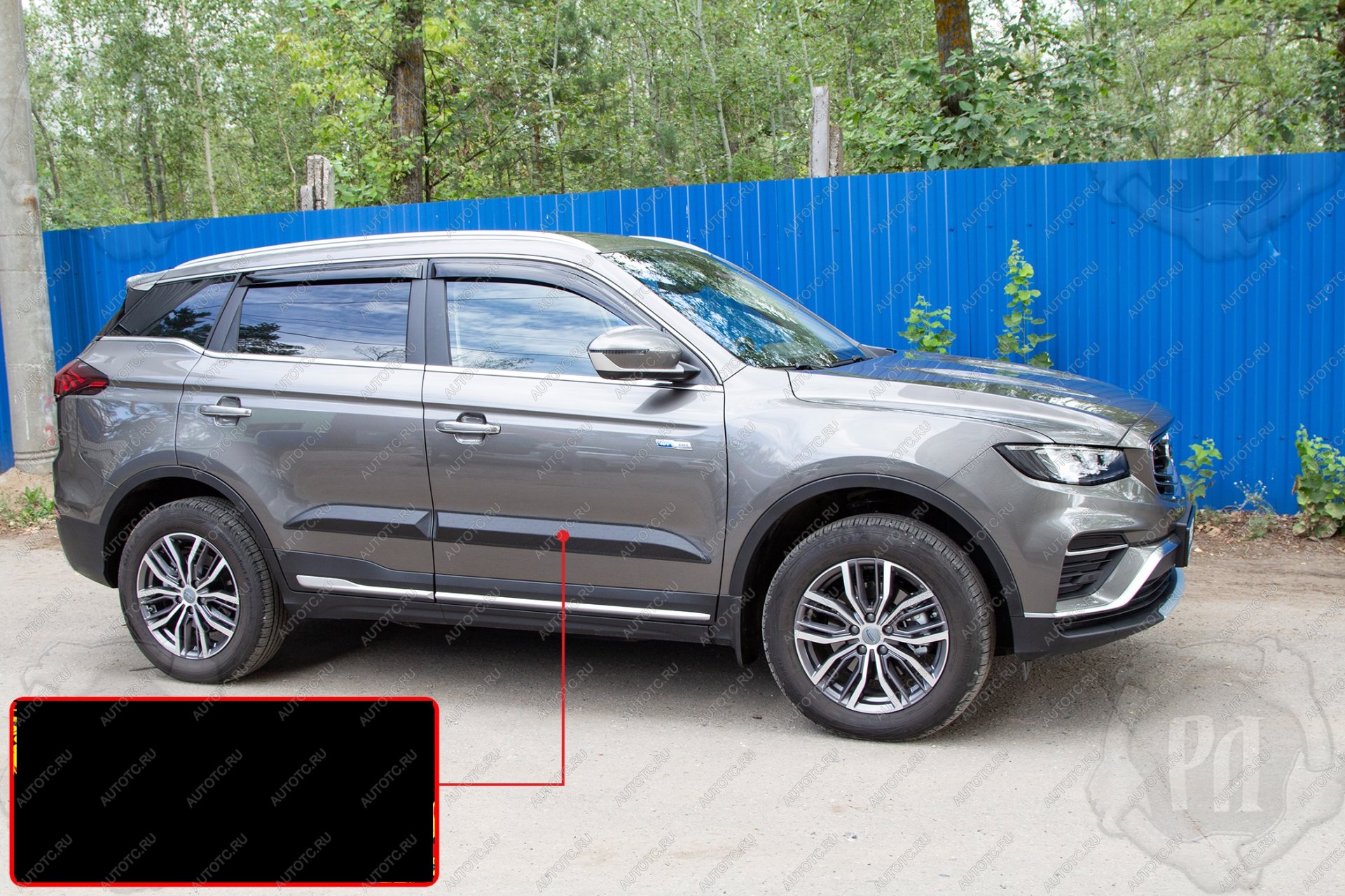 1 319 р. Молдинг двери передний правый Русская Артель Geely Atlas Pro NL3 (2019-2025) (глянец под покраской)  с доставкой в г. Керчь