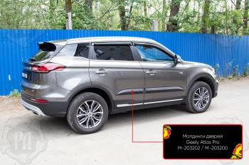Молдинг двери задний правый Русская Артель Geely Atlas Pro  NL3 (2019-2025) (глянец под покраску)