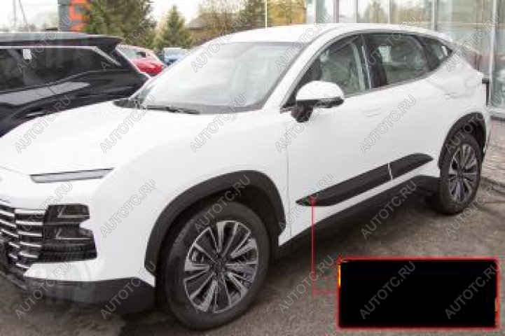 1 279 р. Молдинг двери передний правый Русская Артель  Jetour Dashing (2022-2025) (глянец под покраску)  с доставкой в г. Керчь