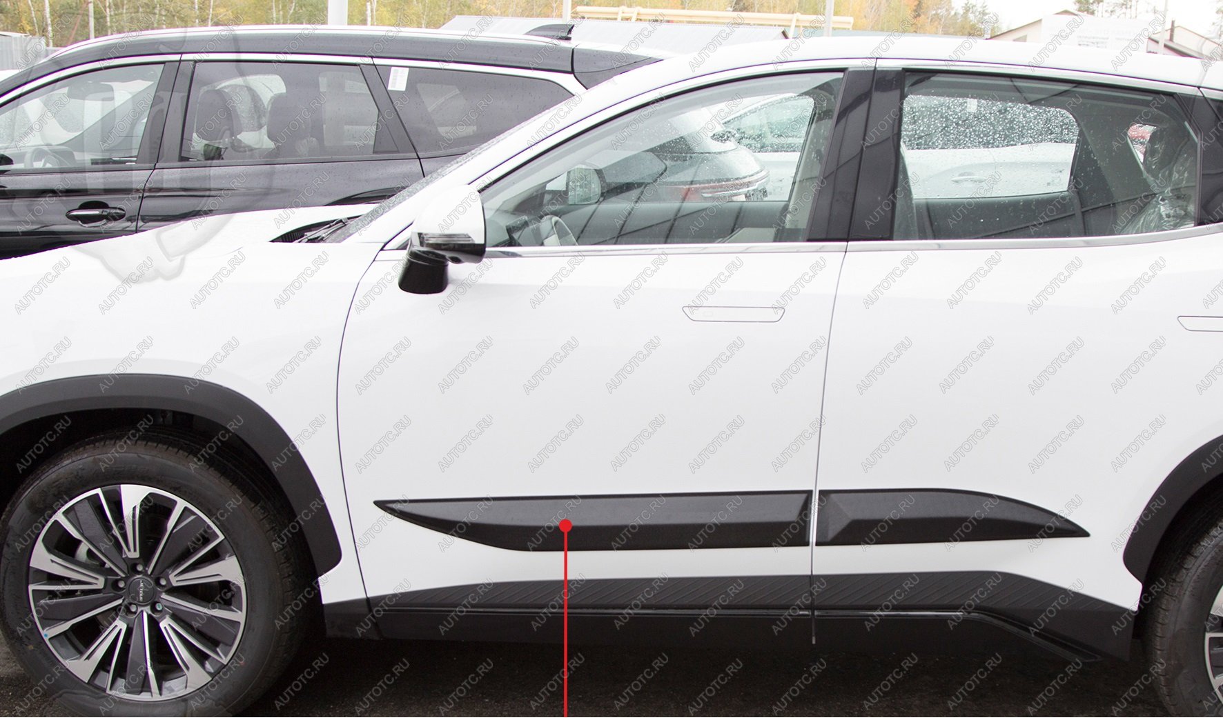 719 р. Молдинг двери задний левый Русская Артель  Jetour Dashing (2022-2025) (глянец под покраску)  с доставкой в г. Керчь
