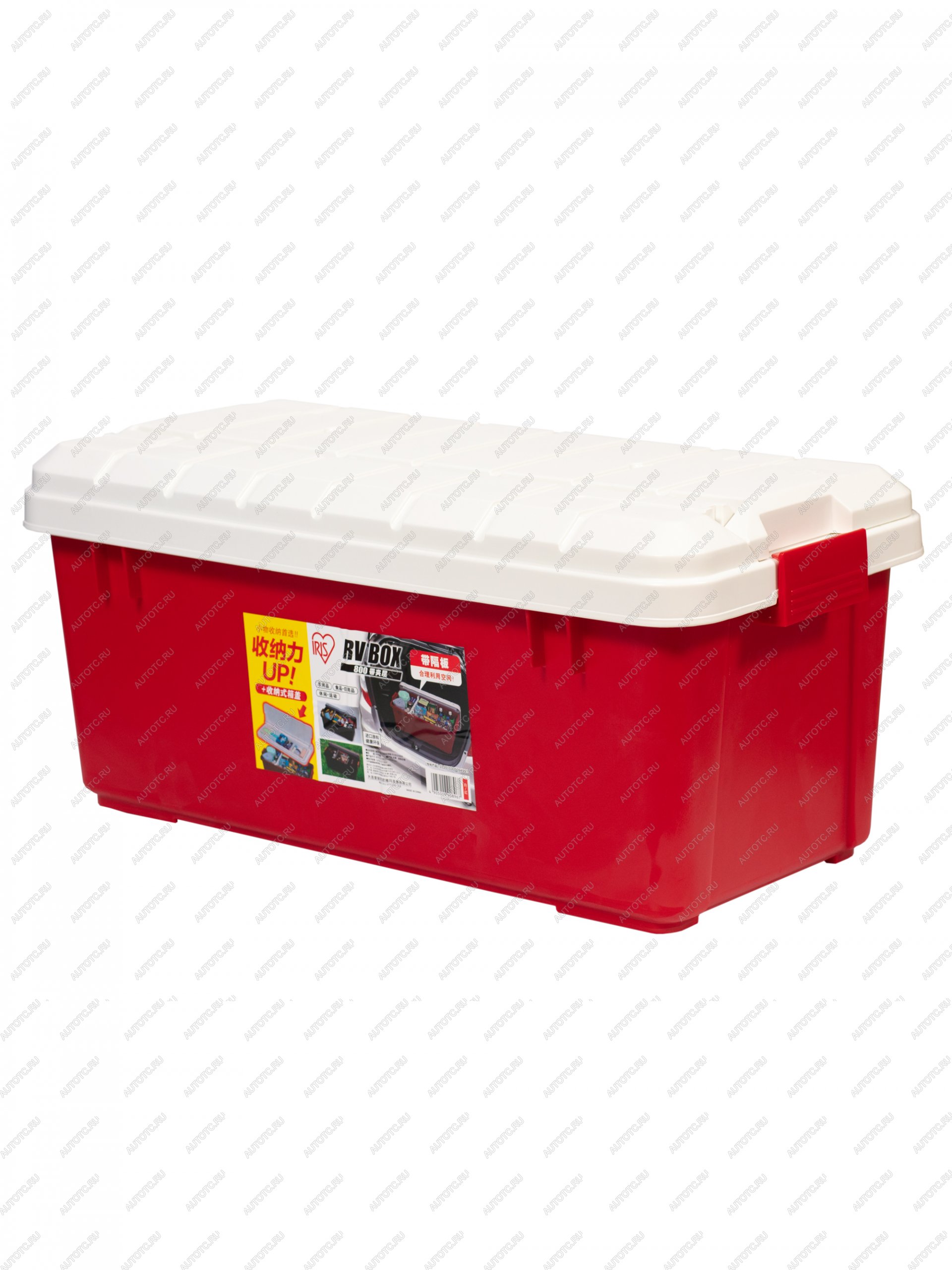 2 619 р. Ящик экспедиционный IRIS RV BOX 800 c двойной разделенной крышкой, WHITERED. 78,5x37x32,5 (уценка)  rv800cw_u  с доставкой в г. Керчь