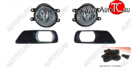 4 649 р. Комплект противотуманных фар (с проводкой, рамкой) BodyParts  Toyota Camry  XV40 (2006-2008) дорестайлинг  с доставкой в г. Керчь