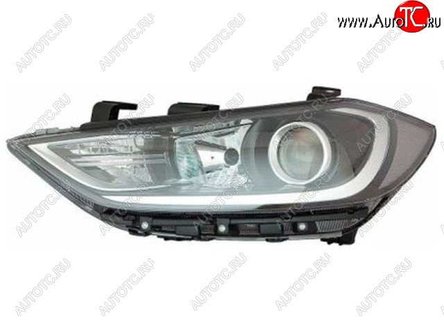 6 099 р. Левая фара (под корректор, линзован) CHINA  Hyundai Elantra  AD (2016-2019) дорестайлинг  с доставкой в г. Керчь