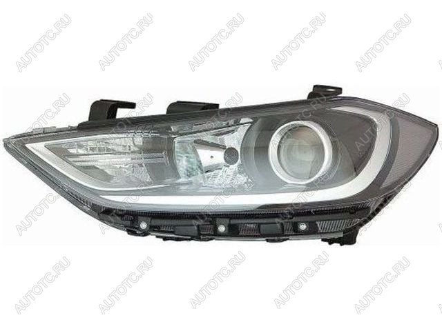7 749 р. Левая фара (под корректор, диодная) BODYPARTS  Hyundai Elantra  AD (2016-2019) дорестайлинг  с доставкой в г. Керчь