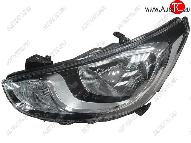 3 999 р. Левая фара (c электрокорректором) DEPO  Hyundai Solaris  RBr (2010-2014) седан дорестайлинг  с доставкой в г. Керчь