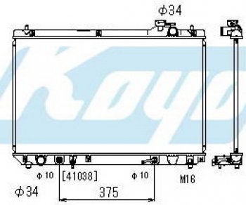 RX300 99-02 {TY Highlander 01- HarierKluger} РАДИАТОР ОХЛАЖДЕН AT 3 (1 ряд)  lxrx399-910