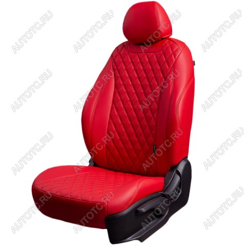 13 399 р. Комплект чехлов для сидений (РЗСиС 40/60 3ГОрегон) БАЙРОН Lord Autofashion  KIA Ceed  2 JD (2012-2018) дорестайлинг универсал, дорестайлинг, хэтчбэк, рестайлинг универсал, рестайлинг, хэтчбэк (красный, вставка красная, строчка красная)  с доставкой в г. Керчь