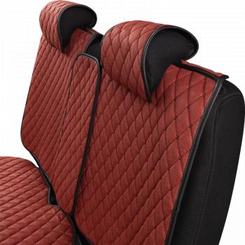 5 999 р. Накидка на сиденье (5 мест Каир) ТЕЙЛОР ст БАЙРОН Lord Autofashion   (красный, строчка черная)  с доставкой в г. Керчь. Увеличить фотографию 4