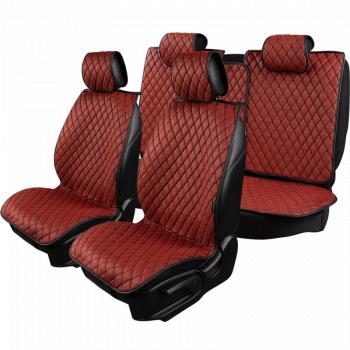 Накидка на сиденье (5 мест Каир) ТЕЙЛОР ст БАЙРОН Lord Autofashion  (красный, строчка черная)