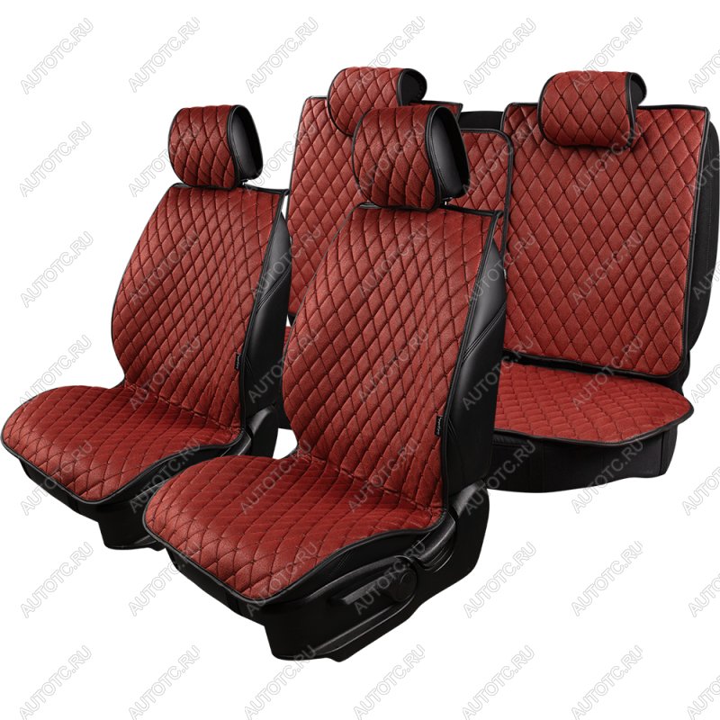 5 999 р. Накидка на сиденье (5 мест Каир) ТЕЙЛОР ст БАЙРОН Lord Autofashion   (красный, строчка черная)  с доставкой в г. Керчь