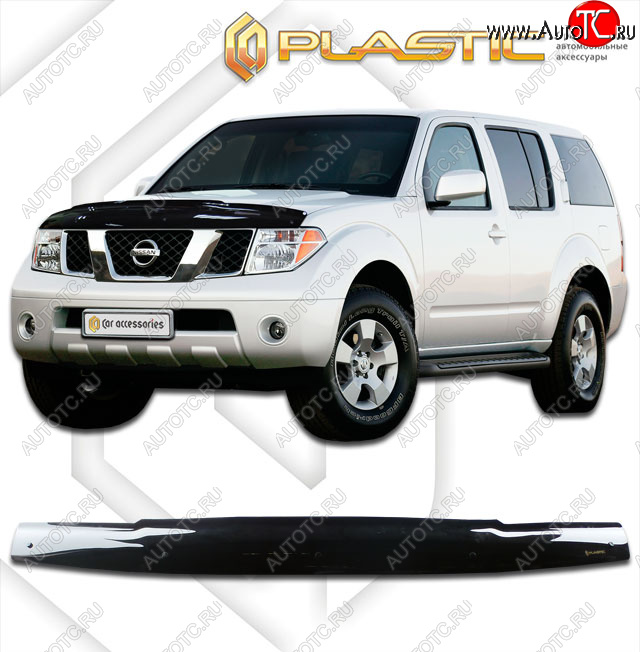 1 999 р. Дефлектор капота CA-Plastic  Nissan Terrano2  R20 (1999-2006) 2-ой рестайлинг (серия Classic черный)  с доставкой в г. Керчь