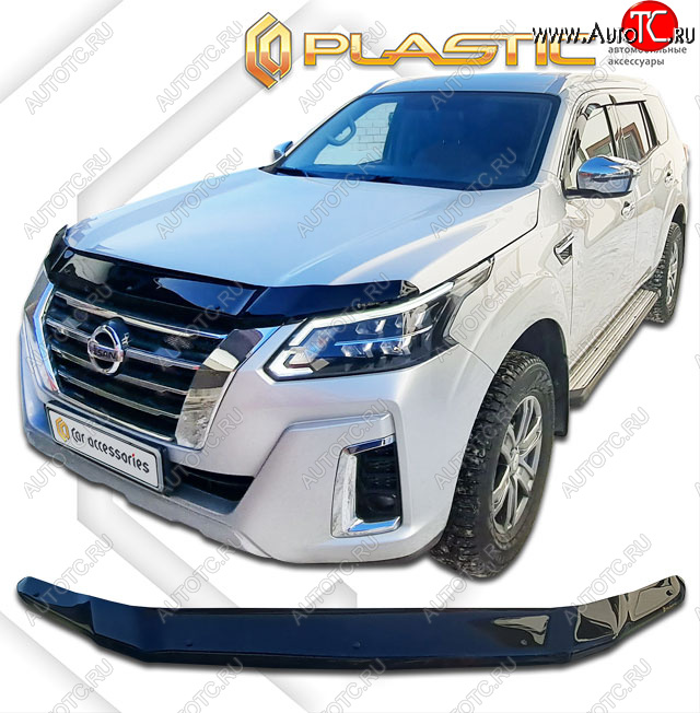 2 079 р. Дефлектор капота (р. ОАЭ) CA-Plastic  Nissan X-terra  D23 (2020-2025) (Classic черный)  с доставкой в г. Керчь